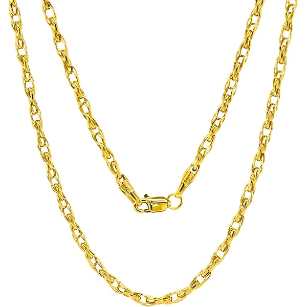 Amazon.com: Nuragold 14k Real Yellow Gold Solid Figaro Link 1.1mm